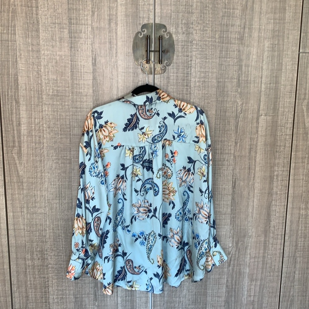 Zara‎ Floral Print Satin Shirt - Picture 4 of 17